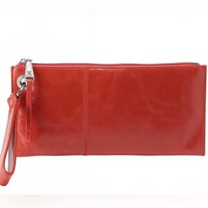 HOBO Orange Leather Wallet